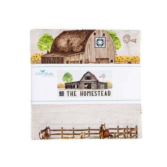 The Homestead 5" Stacker Animal Fabric - 5-18230-42 - 42-Piece Precut - Riley Blake Quilting Cotton Fabric