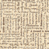 Image of Book Club Classic Books Text Tan quilting cotton fabric by Morris Creative Group for QT Fabrics. Features words on a cream background. Cute Little Fabric Shop.