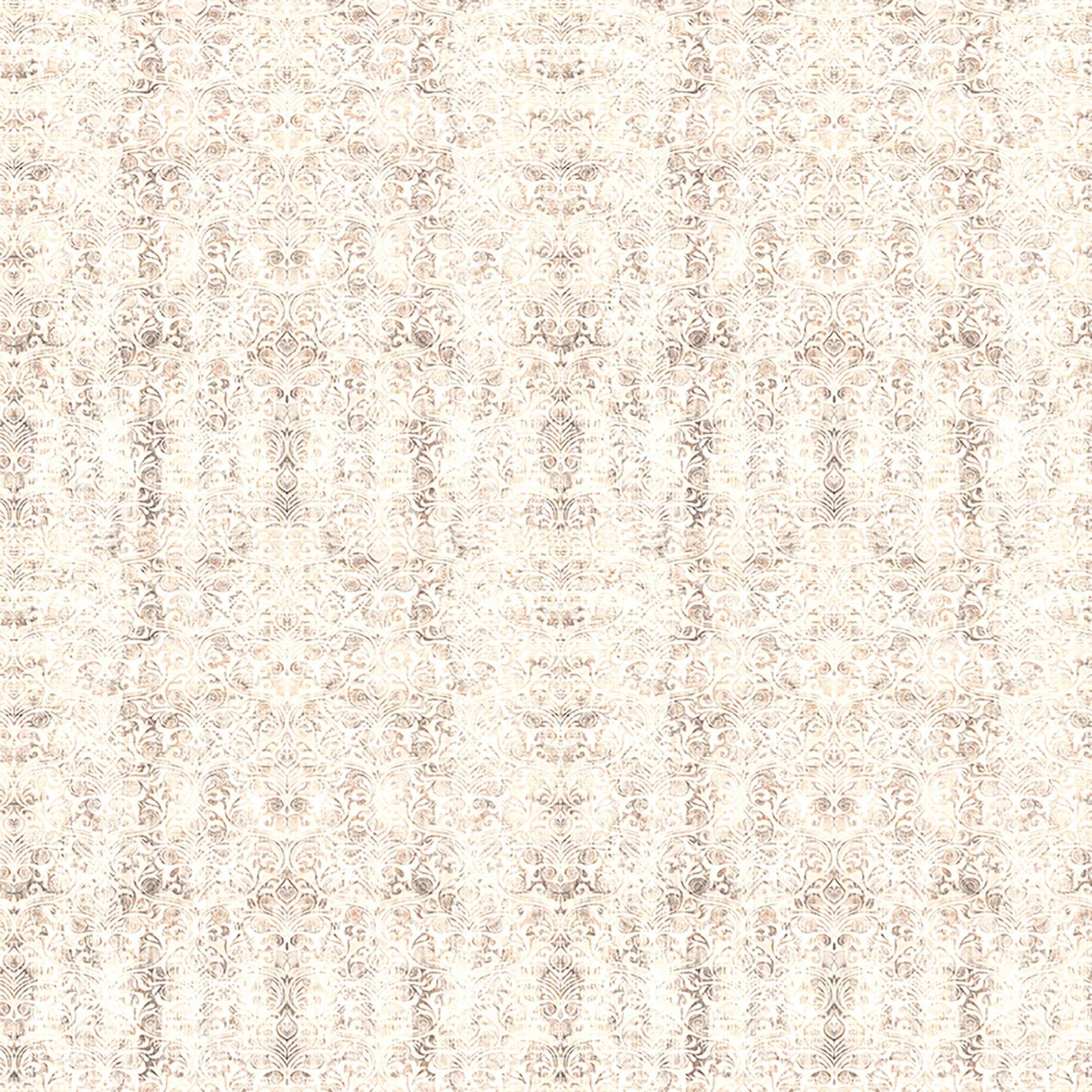 Image of Book Club Tonal Blender Birch quilting cotton fabric by Morris Creative Group for QT Fabrics. Features printed texture on a white background. Cute Little Fabric Shop.