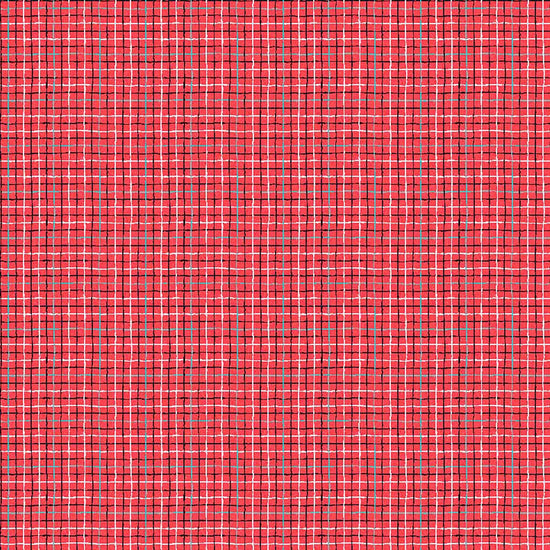 Image of Balloonfest Plaid Red quilting cotton fabric by Anthony Kleem for QT Fabrics. Features plaid on a red background. Cute Little Fabric Shop.