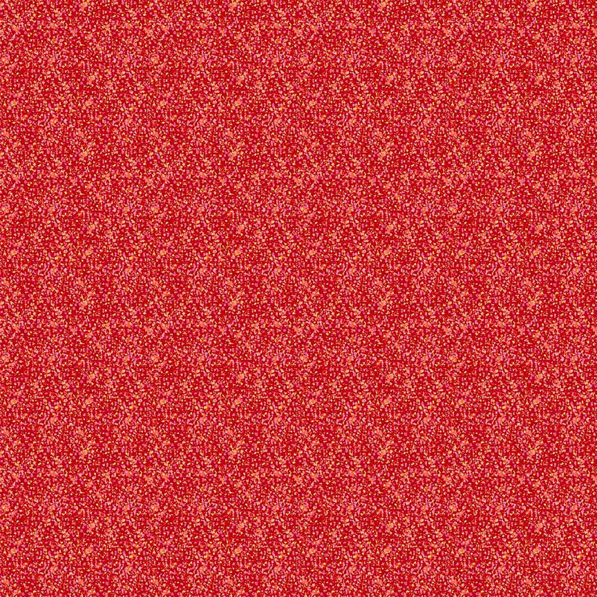 Image of Balloonfest Speckle Texture Red quilting cotton fabric by Anthony Kleem for QT Fabrics. Features printed texture on a red background. Cute Little Fabric Shop.