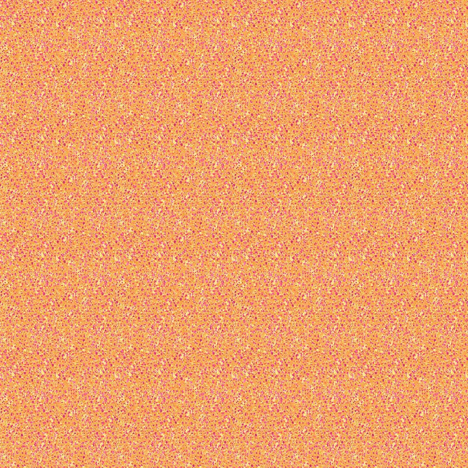 Image of Balloonfest Speckle Texture Orange quilting cotton fabric by Anthony Kleem for QT Fabrics. Features printed texture on an orange background. Cute Little Fabric Shop.