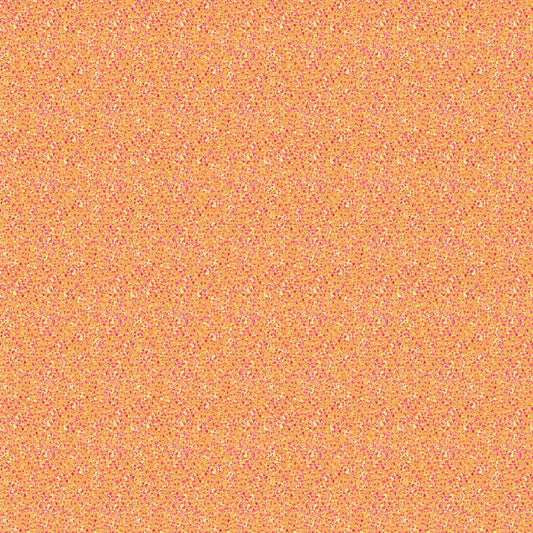 Image of Balloonfest Speckle Texture Orange quilting cotton fabric by Anthony Kleem for QT Fabrics. Features printed texture on an orange background. Cute Little Fabric Shop.