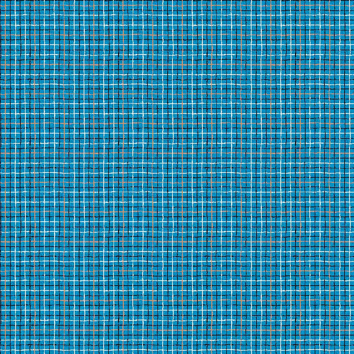 Image of Balloonfest Plaid Blue quilting cotton fabric by Anthony Kleem for QT Fabrics. Features plaid on a blue background. Cute Little Fabric Shop.