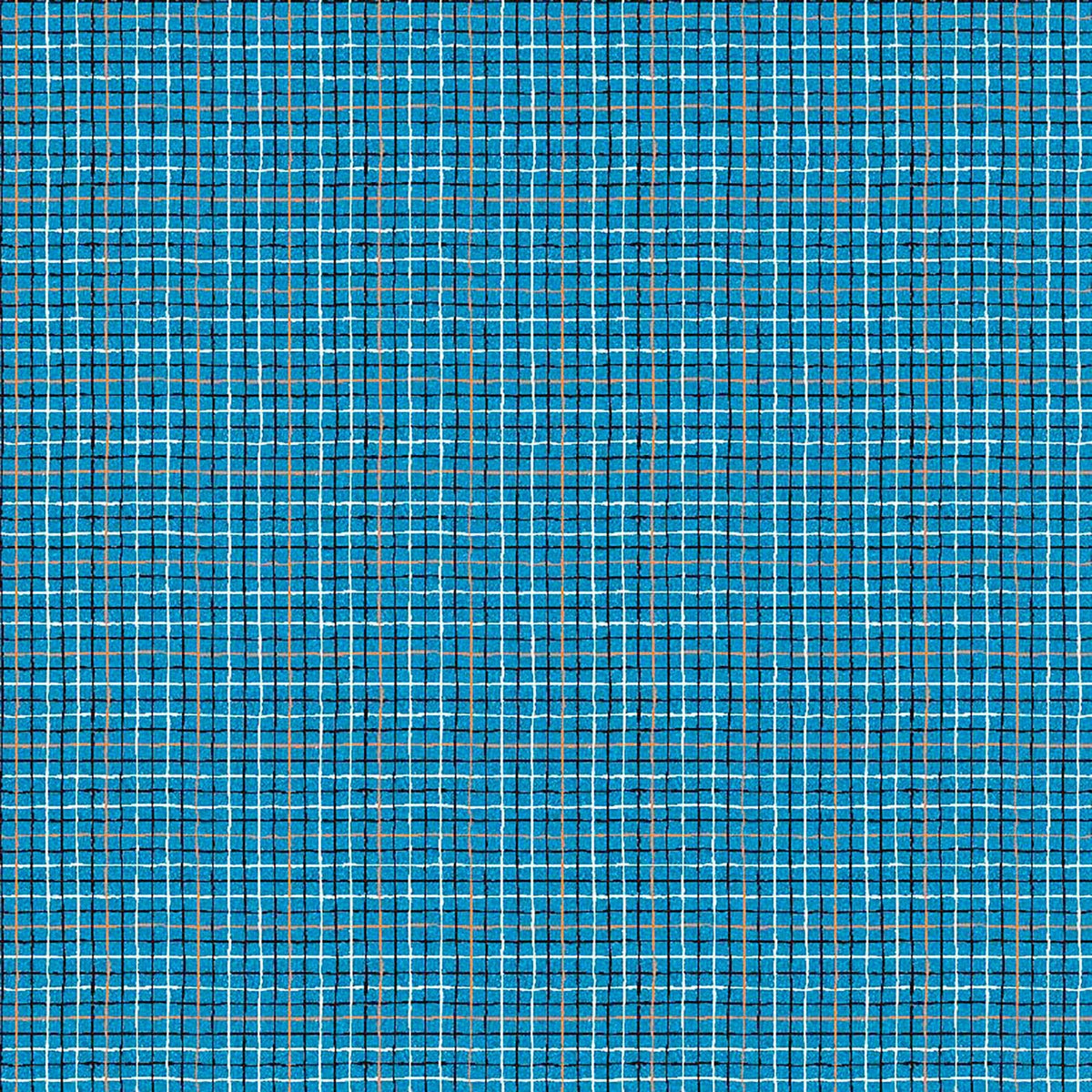 Image of Balloonfest Plaid Blue quilting cotton fabric by Anthony Kleem for QT Fabrics. Features plaid on a blue background. Cute Little Fabric Shop.
