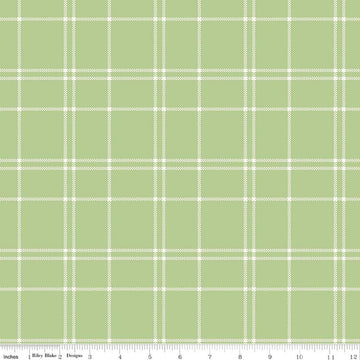 SALE Flannel The North Pole Plaid Honeydew Green Christmas Fabric - F17751 - Riley Blake FLANNEL Cotton Fabric