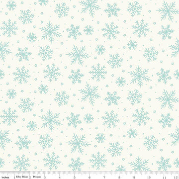 SALE Flannel The North Pole Snowflakes White Christmas Fabric - F17752 - Riley Blake FLANNEL Cotton Fabric
