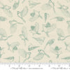 Image of Feather and Forest Bloom Flock of Feathers Cloud quilting cotton fabric by Linn Warme for Moda Fabrics. Features birds on a cream background. Cute Little Fabric Shop.