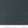 Image of Feather and Forest Bloom String of Pearls Midnight quilting cotton fabric by Linn Warme for Moda Fabrics. Features stripes on a blue background. Cute Little Fabric Shop.