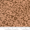Image of Feather and Forest Bloom Floral Fusion Walnut quilting cotton fabric by Linn Warme for Moda Fabrics. Features flowers on a brown background. Cute Little Fabric Shop.