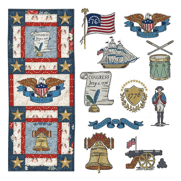 SALE Machine Embroidery America 250 Door Banner & Asset Pack Patriotic Asset Pack - ME100JAD24R5 - Riley Blake Embroidery Supplies