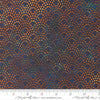 Image of Tranquil Patina Drishti Dot Midnight quilting cotton fabric by Debbie Maddy for Moda Fabrics. Features dots on a blue background. Cute Little Fabric Shop.