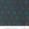 Image of Tranquil Patina Stellar Gleam Midnight quilting cotton fabric by Debbie Maddy for Moda Fabrics. Features stars on a blue background. Cute Little Fabric Shop.