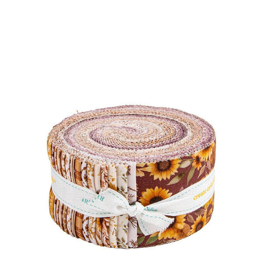 SALE Harvest on the Prairie 2.5" Rolie Polie Floral Fabric - RP-18280-40 - 40-Piece Precut - Riley Blake Quilting Cotton Fabric