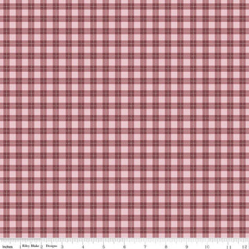 Image of Harvest on the Prairie Plaid Wine quilting cotton fabric by Modern Prairie for Riley Blake Designs. Features plaid on a purple background. Cute Little Fabric Shop.