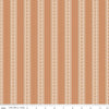 Image of Harvest on the Prairie Stripe Suede quilting cotton fabric by Modern Prairie for Riley Blake Designs. Features stripes on an orange background. Cute Little Fabric Shop.