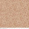 Image of Harvest on the Prairie Ditsy Suede quilting cotton fabric by Modern Prairie for Riley Blake Designs. Features flowers on a brown background. Cute Little Fabric Shop.