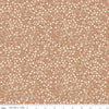 Image of Harvest on the Prairie Ditsy Suede quilting cotton fabric by Modern Prairie for Riley Blake Designs. Features flowers on a brown background. Cute Little Fabric Shop.