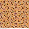 Image of Harvest on the Prairie Sunflowers Marmalade quilting cotton fabric by Modern Prairie for Riley Blake Designs. Features flowers on a yellow background. Cute Little Fabric Shop.