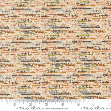 Image of Wellspring Blotted Eggshell quilting cotton fabric by Fancy That Design House for Moda Fabrics. Features stripes on a cream background. Cute Little Fabric Shop.