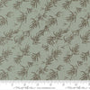 Image of Wellspring Branches Storm quilting cotton fabric by Fancy That Design House for Moda Fabrics. Features leaves on a blue background. Cute Little Fabric Shop.
