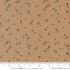 Image of Wellspring Dashed Mink quilting cotton fabric by Fancy That Design House for Moda Fabrics. Features dots on a brown background. Cute Little Fabric Shop.