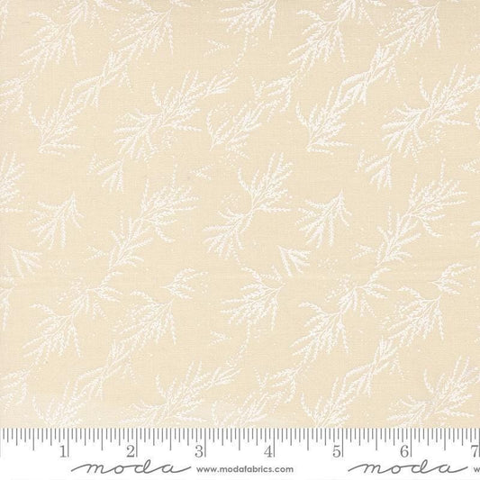 Image of Wellspring Branches Eggshell quilting cotton fabric by Fancy That Design House for Moda Fabrics. Features leaves on a cream background. Cute Little Fabric Shop.