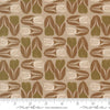 Image of Imprint Flower Market Stone quilting cotton fabric by Sewn By Amy Schelle for Moda Fabrics. Features flowers on a brown background. Cute Little Fabric Shop.