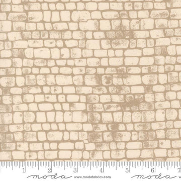Image of Imprint Pathway Ivory quilting cotton fabric by Sewn By Amy Schelle for Moda Fabrics. Features squares on a cream background. Cute Little Fabric Shop.