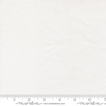 Image of Birch and Willow Spring Dot Cloud White quilting cotton fabric by Sherri & Chelsi for Moda Fabrics. Features dots on a white background. Cute Little Fabric Shop.