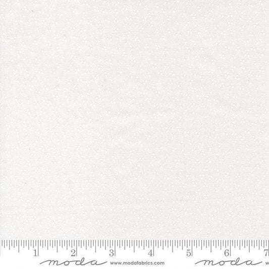 Image of Birch and Willow Spring Dot Cloud White quilting cotton fabric by Sherri & Chelsi for Moda Fabrics. Features dots on a white background. Cute Little Fabric Shop.