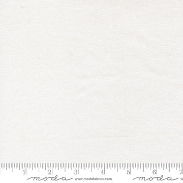 Image of Birch and Willow Spring Dot Cloud White quilting cotton fabric by Sherri & Chelsi for Moda Fabrics. Features dots on a white background. Cute Little Fabric Shop.