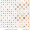 Image of Birch and Willow Orange Peel Cloud quilting cotton fabric by Sherri & Chelsi for Moda Fabrics. Features dots and shapes on a white background. Cute Little Fabric Shop.