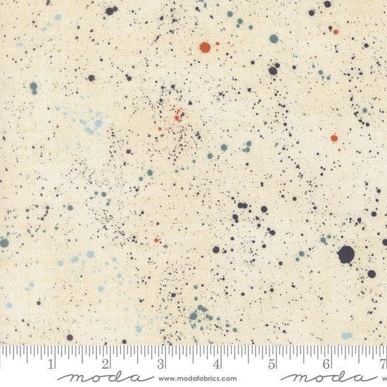 Image of Data Space Lovelace quilting cotton fabric by Janet Clare for Moda Fabrics. Features stars on a cream background. Cute Little Fabric Shop.