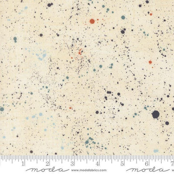 Image of Data Space Lovelace quilting cotton fabric by Janet Clare for Moda Fabrics. Features stars on a cream background. Cute Little Fabric Shop.