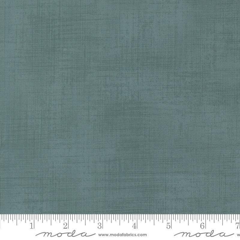 Image of Data Textured Solid Turing quilting cotton fabric by Janet Clare for Moda Fabrics. Features printed solid texture on a blue background. Cute Little Fabric Shop.
