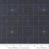 Image of Data String Theory Hawking quilting cotton fabric by Janet Clare for Moda Fabrics. Features a geometric pattern on a blue background. Cute Little Fabric Shop.
