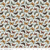 Image of Secret Garden Moths Cloud quilting cotton fabric by Amanda Castor for Riley Blake Designs. Features bugs on a white background. Cute Little Fabric Shop.