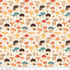 Image of Secret Garden Mushrooms Cloud quilting cotton fabric by Amanda Castor for Riley Blake Designs. Features mushrooms on a white background. Cute Little Fabric Shop.