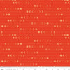 Image of Secret Garden Moon Phases Geranium quilting cotton fabric by Amanda Castor for Riley Blake Designs. Features moons on an orange background. Cute Little Fabric Shop.