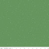 Image of Dapple Dot Clover quilting cotton fabric by The RBD Designers for Riley Blake Designs. Features polka dots on a green background. Cute Little Fabric Shop.