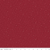 Image of Dapple Dot Dahlia quilting cotton fabric by The RBD Designers for Riley Blake Designs. Features polka dots on a red background. Cute Little Fabric Shop.