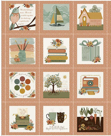 SALE Worth Repeating Panel Printed Patchwork Fabric - P18267 - Riley Blake Quilting Cotton Fabric