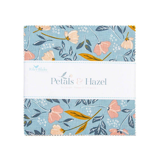 SALE Petals & Hazel 5" Stacker Floral Fabric - 5-18220-42 - 42-Piece Precut - Riley Blake Quilting Cotton Fabric