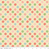 Image of Flannel Love You to the Moon Dots Sunshine flannel cotton fabric by Echo Park Paper Co for Riley Blake Designs. Features polka dots on a yellow background. Cute Little Fabric Shop.