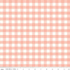Image of Flannel Love You to the Moon Gingham Coral flannel cotton fabric by Echo Park Paper Co for Riley Blake Designs. Features gingham on a pink background. Cute Little Fabric Shop.