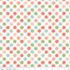 Image of Flannel Love You to the Moon Dots White flannel cotton fabric by Echo Park Paper Co for Riley Blake Designs. Features polka dots on a white background. Cute Little Fabric Shop.