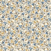 Image of Into the Deep Shark Teeth Tan quilting cotton fabric by Morris Creative Group for QT Fabrics. Features teeth on a cream background. Cute Little Fabric Shop.