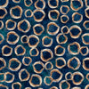 Image of Into the Deep Shark Jaws Mediterranean quilting cotton fabric by Morris Creative Group for QT Fabrics. Features bones on a blue background. Cute Little Fabric Shop.