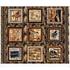 Vivace Music Picture Patches Panel Brown Music Fabric - 32244 - QT Fabrics Quilting Cotton Fabric